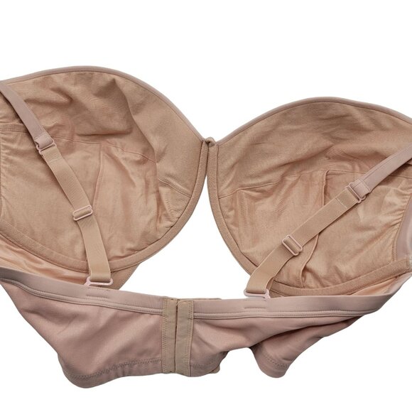 Cacique Convertible Bra Nude Size 42F Plunge Light Padding Sensual Underwire NWT - Picture 2 of 11
